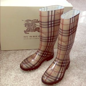 Gently used Burberry Rain boots